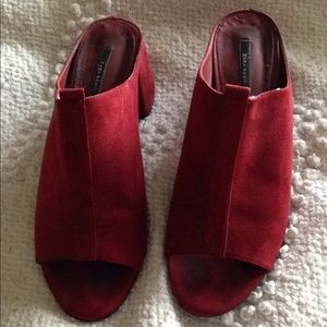 Zara slip on heeled shoes